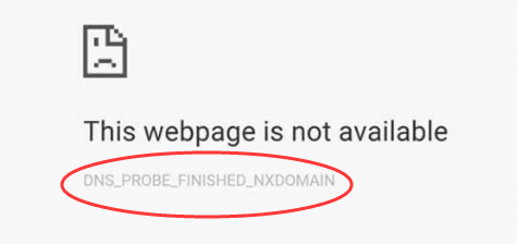 dns probe finished nxdomain