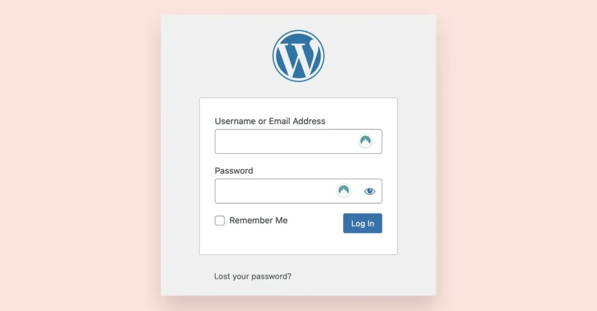 wordpress admin login